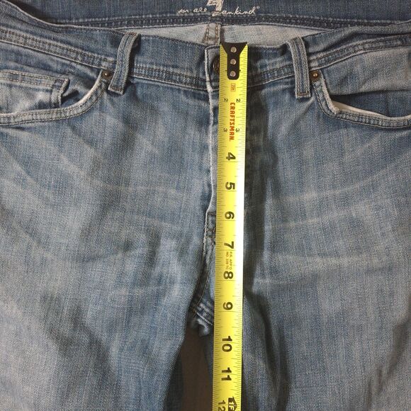 7 For All Mankind Jeans Women 34 Flynt Blue Y2k Streetwear Bootcut Stretch Denim - Picture 3 of 11